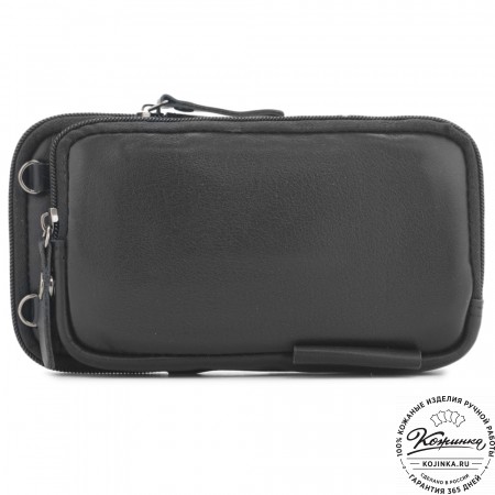 Кожаный клатч "Денвер" (черный)